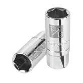 Cubo meanio para bujia 13/16" entrada 1/2" hexagonal largo truper..